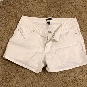 White jean shorts